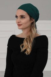 Büzgülü Penye Bandana Yeşil - 3