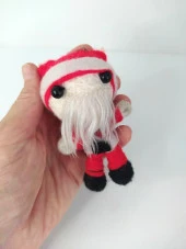 Noel Baba İp Örgü Keçe İlginç Anahtarlık Çanta Süsü Oyuncak Aksesuar thumbnail 2