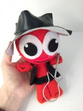 Deri Şapkalı İp Örgü Keçe Oyuncak  Ev Ofis Dekorasyon Biblo Aksesuar thumbnail 1