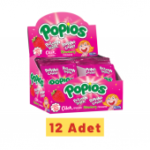 Hleks Patlayan Şeker Popios 4 gr 40 Adet Çilek 12 Paket (Toplam 480 Adet) - 1