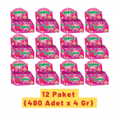 Hleks Patlayan Şeker Popios 4 gr 40 Adet Çilek 12 Paket (Toplam 480 Adet) - 5