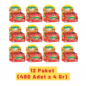Hleks Patlayan Şeker Popios 4 gr 40 Adet Tutti Frutti 12 Paket (Toplam 480 Adet) - 4