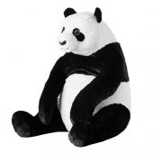Peluş Oyuncak Panda 47 Cm MeridyenDukkan Çocuk Oyuncak Siyah-Beyaz Yumuşak Panda - 1