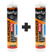 Hatfix Silikonize Mastik Siyah 2 Adet 500Gr - 1