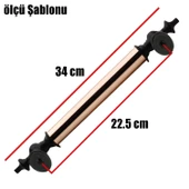 Osmanlı Sürgülü Kapı Çekme Kolu Tutma Kulpu Kulbu Çelik Dış Kapı Tutamağı Kol Bakır Siyah 22,5 Cm - 3