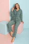 Nisanca Kadın Kışlık Welsoft Peluş Polar  Düğmeli Pijama Takımı - 3