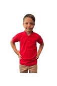 Polo Yaka Çocuk Tişört - Kısa - ÖZ - 12