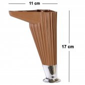 Mobilya Kanepe Koltuk Ünite Sehpa Ayağı 17cm Baza Ayak Kahverengi - 2