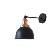 Rys Retro Siyah Bakır Duylu Metal Dekoratif Mafsallı Duvar Aplik - 1