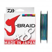 Daiwa Jbraid 8b 300m, 0,28mm Multi Color İp Misina - 1
