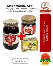 Mesir Macunu Seti Mesir Çayı 450 Gr Mesir Macunu ve 43 Gr Ginseng Macun 3 Lü Set - 1