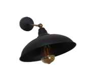 Rustik Retro Siyah İçi Siyah Mafsallı Dekoratif Hareketli Duvar Aplik thumbnail 1