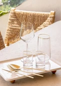 The Mia Gina Kahve Yanı Su Bardağı Gold 6lı Set - 5