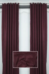 DOKUMA BORDO RENK (EKSTRAFOR BÜZGÜLÜ) TEK KANAT FON PERDE 150x260 CM - 3