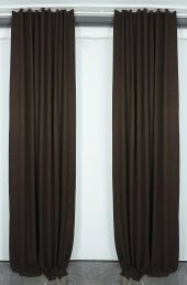 DOKUMA ACI KAHVE RENK (EKSTRAFOR BÜZGÜLÜ) TEK KANAT FON PERDE 150x260 CM - 3