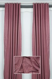 DOKUMA GÜL KURUSU RENK (EKSTRAFOR BÜZGÜLÜ) TEK KANAT FON PERDE 150x260 CM - 3
