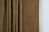 DOKUMA KAHVERENGİ RENK (EKSTRAFOR BÜZGÜLÜ) TEK KANAT FON PERDE 150x260 CM - 4