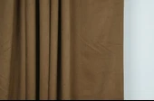DOKUMA KAHVERENGİ RENK (EKSTRAFOR BÜZGÜLÜ) TEK KANAT FON PERDE 150x260 CM thumbnail 4