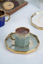 Acar Coleen 6 Kişilik Porselen Kahve Fincanı Takımı HXF-21-0114/12 - 3