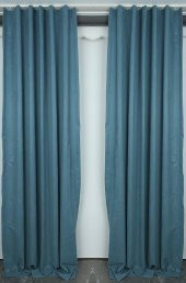 DOKUMA PETROL YEŞİLİ RENK (EKSTRAFOR BÜZGÜLÜ) TEK KANAT FON PERDE 150x260 CM - 5