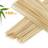 nistabolje 100 ADET Bambu Çöp Şiş Ahşap Şiş - 1