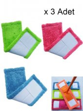 nistabolje 3 Adet 40 cm Mop Yedek Bezi Mikrofiber Mop Bezi Mop Yedeği - 1