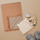 The Mia Koza Throw Terracotta Kahve 130x170 Cm - 3