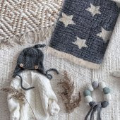 The Mia Cuddling Star Throw Denim Mavi Cm - 2