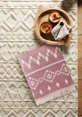 The Mia Kilim Throw Bordo 130x170 Cm - 2
