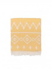 The Mia Kilim Throw Safran Sarısı 130x170 Cm - 1