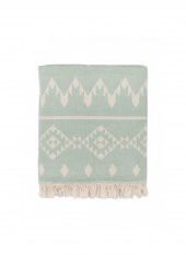 The Mia Kilim Throw Adaçayı Yeşili 130x170 Cm - 1