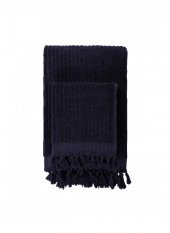 The Mia Rib Towel Lacivert 45x90 Cm - 1