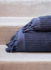 The Mia Rib Towel Lacivert 45x90 Cm - 2