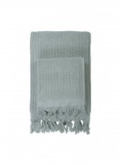 The Mia Rib Towel Adaçayı Yeşili 45x90 Cm - 1
