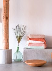 The Mia Rib Towel Adaçayı Yeşili 45x90 Cm - 2
