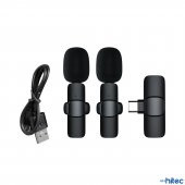 ScHitec K9 Type-C Çift Kablosuz Wireless HD Yaka Mikrofonu Siyah - 3