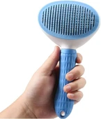 Clean Ucu Toplu Kedi Köpek Basmalı Otomatik Temizlenen Tarak Mavi thumbnail 2