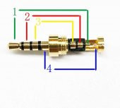 2.5 mm TRRS Stereo Kaliteli Erkek Jack - 2