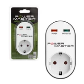 TEKLI SIYAH OVAL KASA TERMAL AKIM KORUMALI PRIZ POWERMASTER - 3