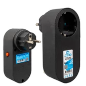 TEKLI SIYAH OVAL KASA TERMAL AKIM KORUMALI PRIZ POWERMASTER - 1