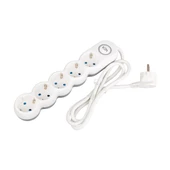 VEA VE-2S5S 5Li 1,5 METRE KABLOLU ANAHTARLI BEYAZ AKIM KORUMALI GRUP PRİZ - 3