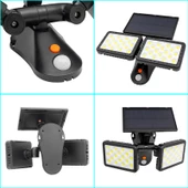 W770B SENSORLU 36 COB LEDLİ SOLAR AYDINLATMALI DUVAR LAMBASI POWERMASTER thumbnail 3