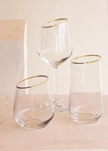 The Mia Gina Şarap Kadehi Gold 6lı Set - 6