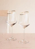 The Mia Gina Şarap Kadehi Gold 6lı Set - 4