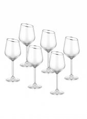 The Mia Gina Şarap Kadehi Gümüş 6lı Set - 1