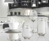The Mia Gina Şarap Kadehi Gümüş 6lı Set - 2