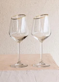 The Mia Gina Şarap Kadehi Gold 6lı Set - 3