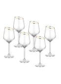 The Mia Gina Şarap Kadehi Gold 6lı Set - 1