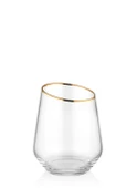 The Mia Gina Su Bardağı Kısa Gold 6lı Set - 2