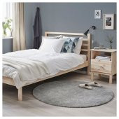 Halı Gri Renk ikea 130 cm Yuvarlak Halı - 3